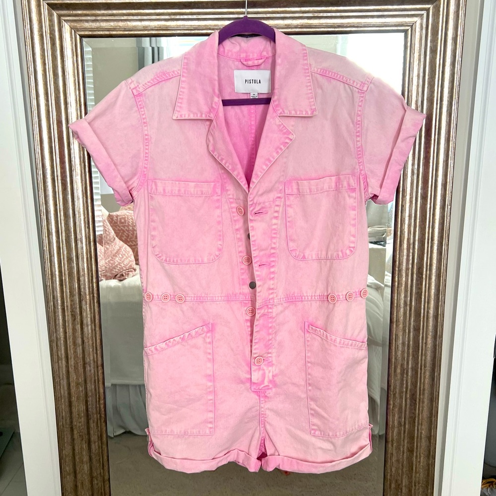 Pistola Parker Romper, Pink, Size medium
